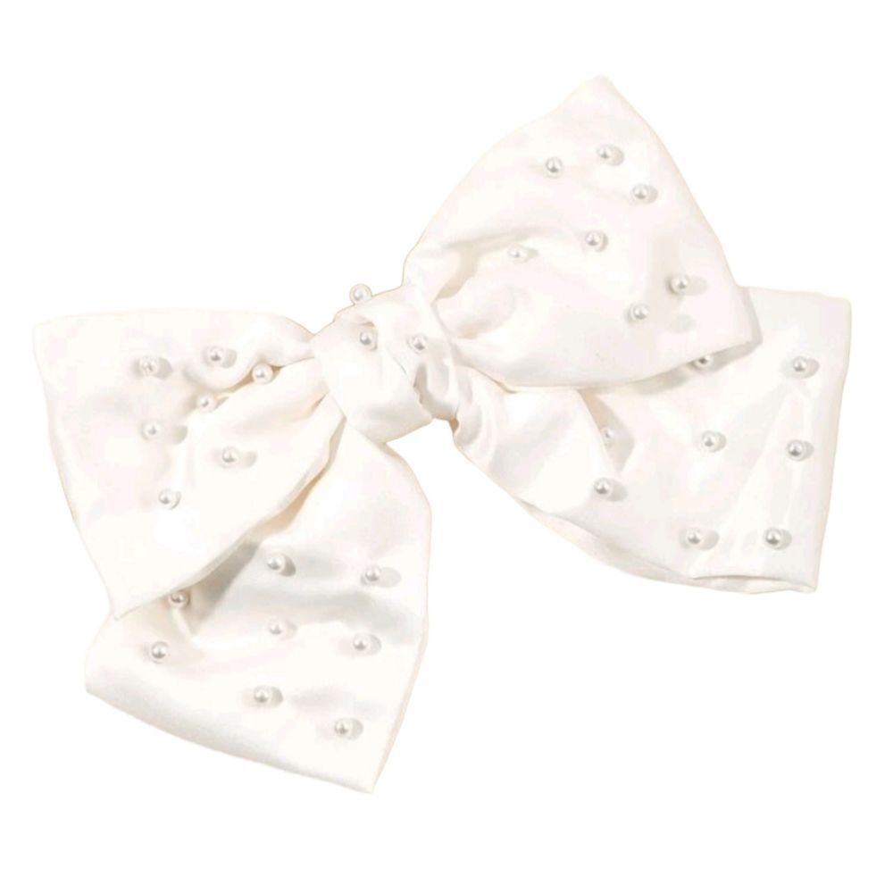 Pearl Bow Barrette - Picture 3 of 4